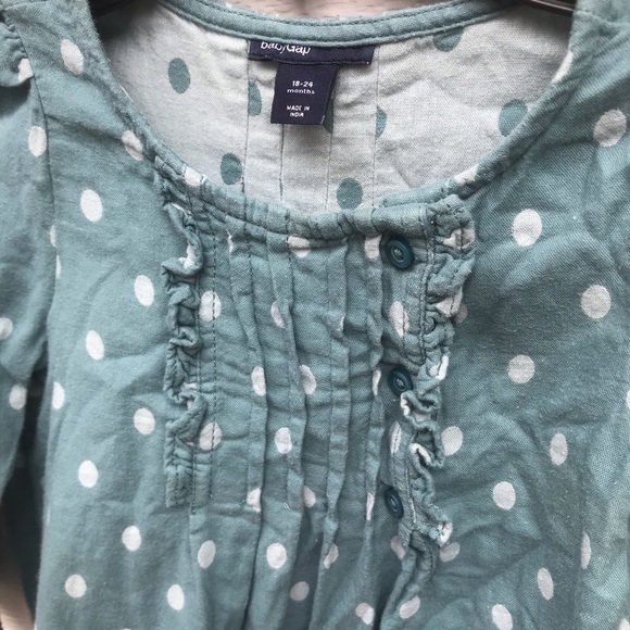BabyGap romper green polka dot 19/24 - Picture 4 of 10